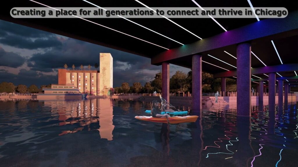 Editor on Albert Navarro’s senior thesis presentation: a proposal for an agricultural project sited in the Chicago suburbs.